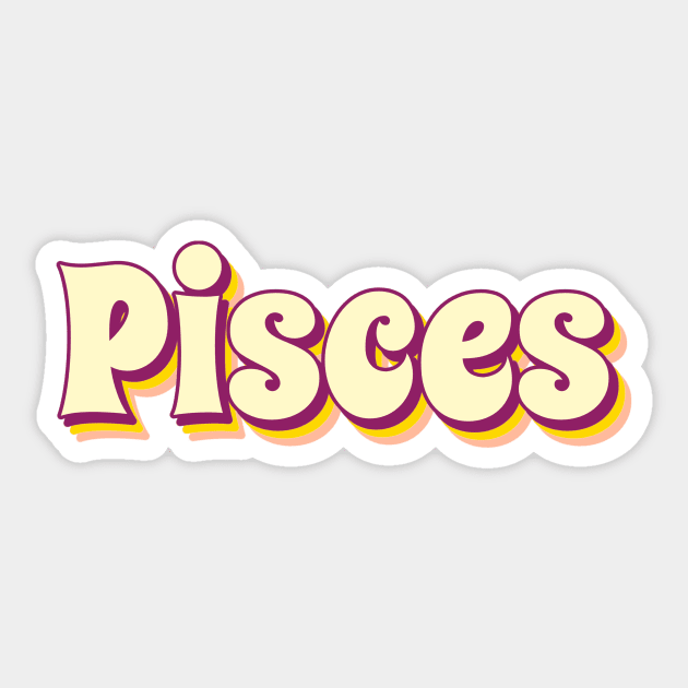 Pisces Sticker by Mooxy